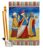 Three Wise Men - Nativity Winter Vertical Impressions Decorative Flags HG114212 Made In USA