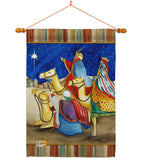 Three Kings - Nativity Winter Vertical Impressions Decorative Flags HG114213 Made In USA