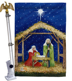 Nativity of Jesus - Nativity Winter Vertical Impressions Decorative Flags HG114214 Made In USA