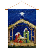 Nativity of Jesus - Nativity Winter Vertical Impressions Decorative Flags HG114214 Made In USA