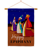 Celebrate Epiphany - Nativity Winter Vertical Impressions Decorative Flags HG114241 Made In USA