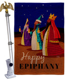 Celebrate Epiphany - Nativity Winter Vertical Impressions Decorative Flags HG114241 Made In USA