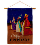 Celebrate Epiphany - Nativity Winter Vertical Impressions Decorative Flags HG114241 Made In USA