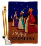 Celebrate Epiphany - Nativity Winter Vertical Impressions Decorative Flags HG114241 Made In USA