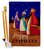 Celebrate Epiphany - Nativity Winter Vertical Impressions Decorative Flags HG114241 Made In USA