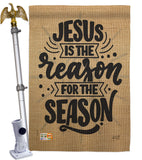 Jueus the Reason - Nativity Winter Vertical Impressions Decorative Flags HG137199 Made In USA