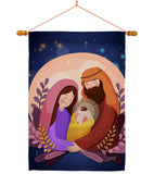 Nativity Night - Nativity Winter Vertical Impressions Decorative Flags HG137268 Made In USA