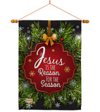 Jesus is the Reason - Nativity Winter Vertical Impressions Decorative Flags HG191059 Made In USA