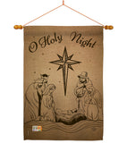 Holy Night - Nativity Winter Vertical Impressions Decorative Flags HG191078 Made In USA