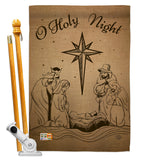 Holy Night - Nativity Winter Vertical Impressions Decorative Flags HG191078 Made In USA