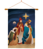 Three King - Nativity Winter Vertical Impressions Decorative Flags HG192261 Made In USA