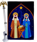 Nativity of Jesus - Nativity Winter Vertical Impressions Decorative Flags HG192687 Made In USA