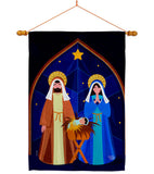 Nativity of Jesus - Nativity Winter Vertical Impressions Decorative Flags HG192687 Made In USA