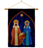 Nativity of Jesus - Nativity Winter Vertical Impressions Decorative Flags HG192687 Made In USA