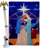 King Is Born - Nativity Winter Vertical Impressions Decorative Flags HG192703 Made In USA