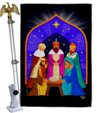 3 Wise Kings - Nativity Winter Vertical Impressions Decorative Flags HG192705 Made In USA