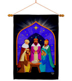 3 Wise Kings - Nativity Winter Vertical Impressions Decorative Flags HG192705 Made In USA