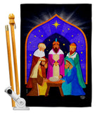 3 Wise Kings - Nativity Winter Vertical Impressions Decorative Flags HG192705 Made In USA