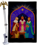 3 Wise Kings - Nativity Winter Vertical Impressions Decorative Flags HG192705 Made In USA