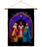 3 Wise Kings - Nativity Winter Vertical Impressions Decorative Flags HG192705 Made In USA