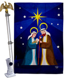 Birth Of King - Nativity Winter Vertical Impressions Decorative Flags HG192710 Made In USA