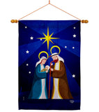 Birth Of King - Nativity Winter Vertical Impressions Decorative Flags HG192710 Made In USA