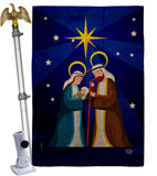 Birth Of King - Nativity Winter Vertical Impressions Decorative Flags HG192710 Made In USA