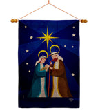 Birth Of King - Nativity Winter Vertical Impressions Decorative Flags HG192710 Made In USA