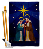 Birth Of King - Nativity Winter Vertical Impressions Decorative Flags HG192710 Made In USA