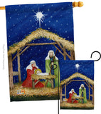 Nativity of Jesus - Nativity Winter Vertical Impressions Decorative Flags HG114214 Made In USA