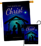 Birth Of Christ - Nativity Winter Vertical Impressions Decorative Flags HG114250 Made In USA