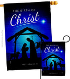 Birth Of Christ - Nativity Winter Vertical Impressions Decorative Flags HG114250 Made In USA