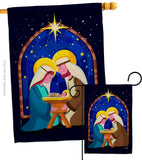 Birth Of Jesus - Nativity Winter Vertical Impressions Decorative Flags HG137358 Made In USA