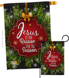 Jesus is the Reason - Nativity Winter Vertical Impressions Decorative Flags HG191059 Made In USA