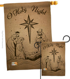 Holy Night - Nativity Winter Vertical Impressions Decorative Flags HG191078 Made In USA