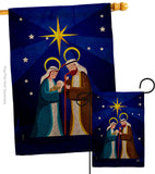 Birth Of King - Nativity Winter Vertical Impressions Decorative Flags HG192710 Made In USA