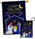 Merry Nativity Family - Nativity Winter Vertical Impressions Decorative Flags HG192712 Made In USA