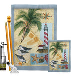 Lighthouse Letters - Nautical Coastal Vertical Impressions Decorative Flags HG107052 Made In USA