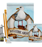 Seagull - Nautical Coastal Vertical Impressions Decorative Flags HG107073 Made In USA