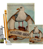 Seagull - Nautical Coastal Vertical Impressions Decorative Flags HG107073 Made In USA