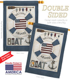 Welcome Aboard - Nautical Coastal Vertical Impressions Decorative Flags HG107054 Made In USA