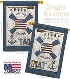 Welcome Aboard - Nautical Coastal Vertical Impressions Decorative Flags HG107054 Made In USA