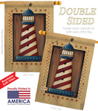 Patriotic Lighthouse - Nautical Coastal Vertical Impressions Decorative Flags HG107056 Made In USA