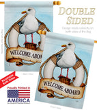 Seagull - Nautical Coastal Vertical Impressions Decorative Flags HG107073 Made In USA