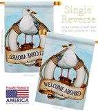 Seagull - Nautical Coastal Vertical Impressions Decorative Flags HG107073 Made In USA
