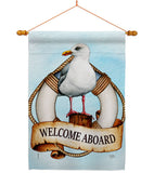 Seagull - Nautical Coastal Vertical Impressions Decorative Flags HG107073 Made In USA