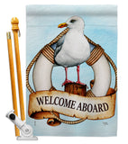 Seagull - Nautical Coastal Vertical Impressions Decorative Flags HG107073 Made In USA