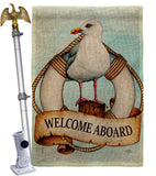 Seagull - Nautical Coastal Vertical Impressions Decorative Flags HG107073 Made In USA