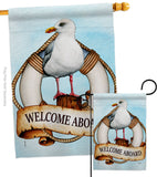 Seagull - Nautical Coastal Vertical Impressions Decorative Flags HG107073 Made In USA