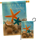 Summer Shells - Nautical Coastal Vertical Impressions Decorative Flags HG192396 Made In USA